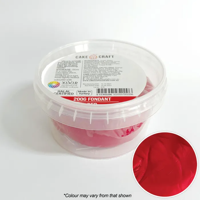 Cake Craft Fondant 200g - Red