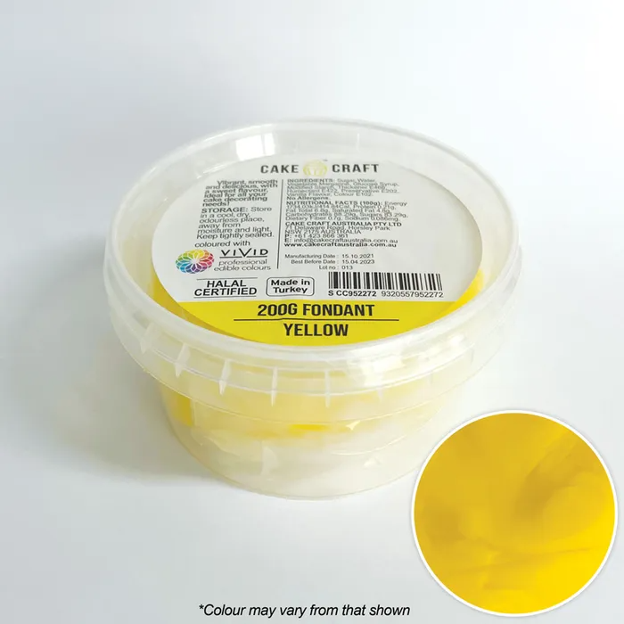 Cake Craft Fondant 200g - Yellow