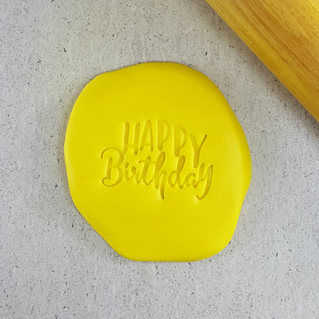 Custom Cookie Cutters Embosser - Happy Birthday #1