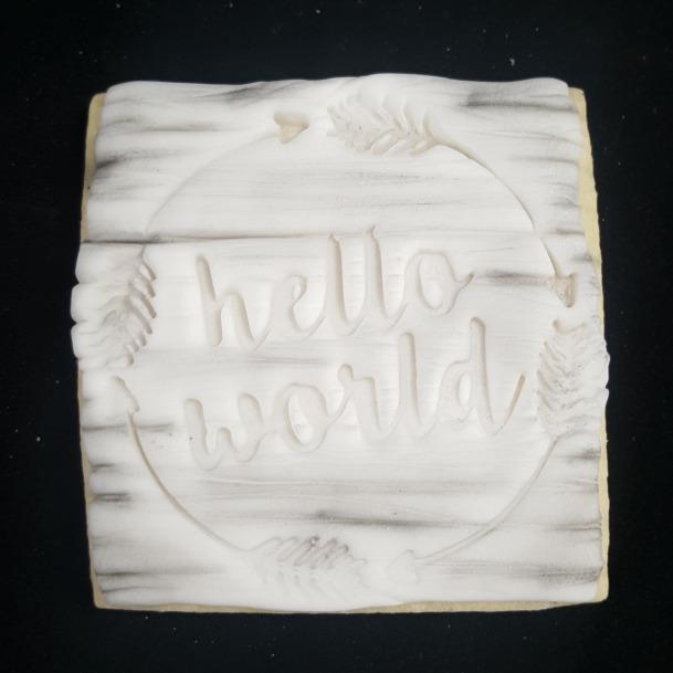 Custom Cookie Cutters Embosser - Hello World