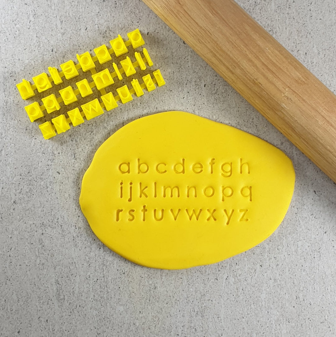 Custom Cookie Cutters Modern Letterpress Set - Lower Case