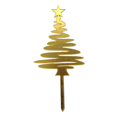 Christmas Tree Acrylic Cake Topper