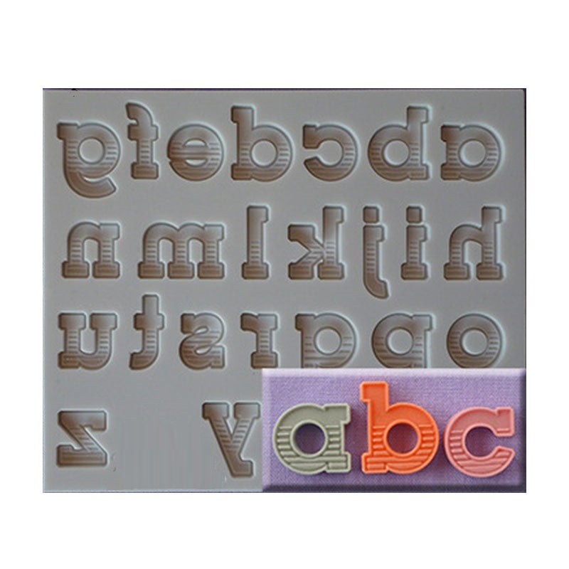 Classic Font Silicone Mould - Lower Case Letters