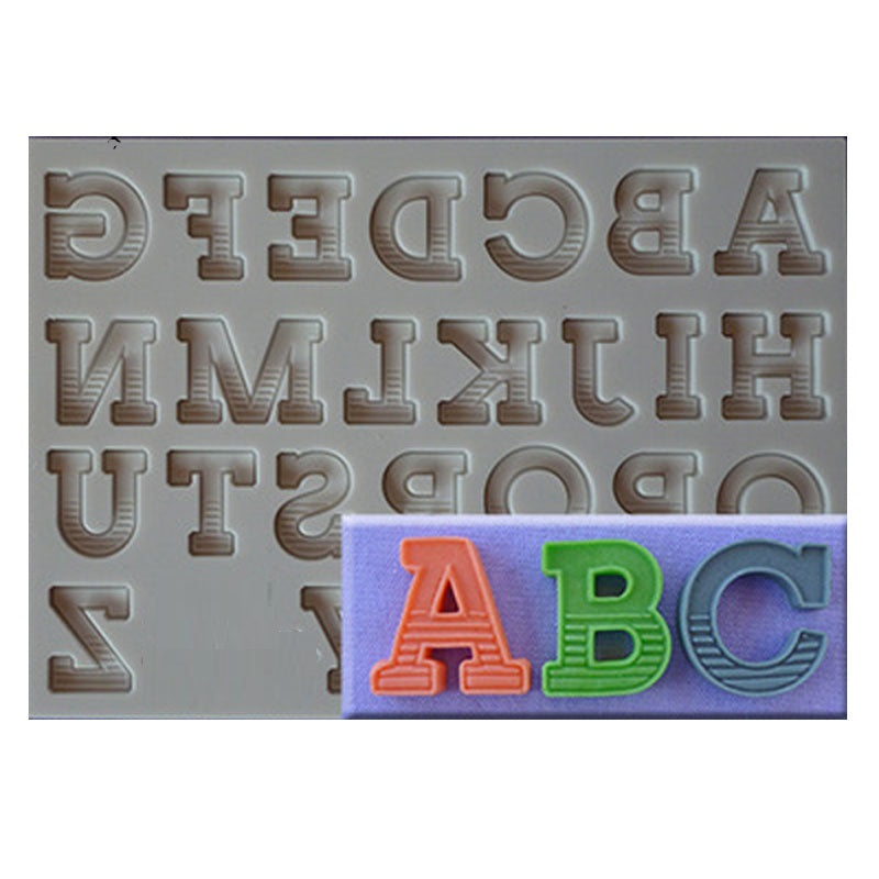 Classic Font Silicone Mould - Upper Case Letters