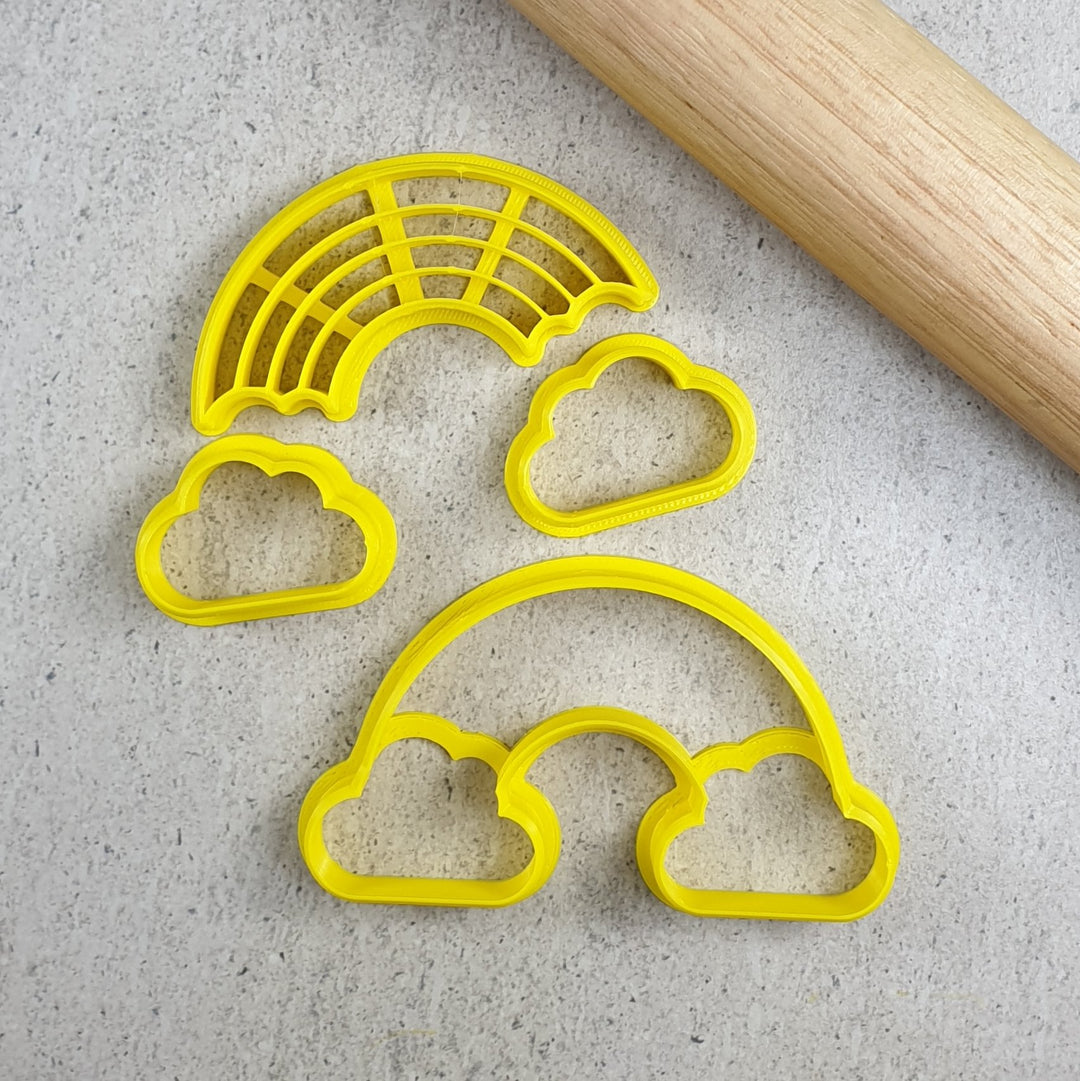 Custom Cookie Cutters Cutter and Embosser - Rainbow