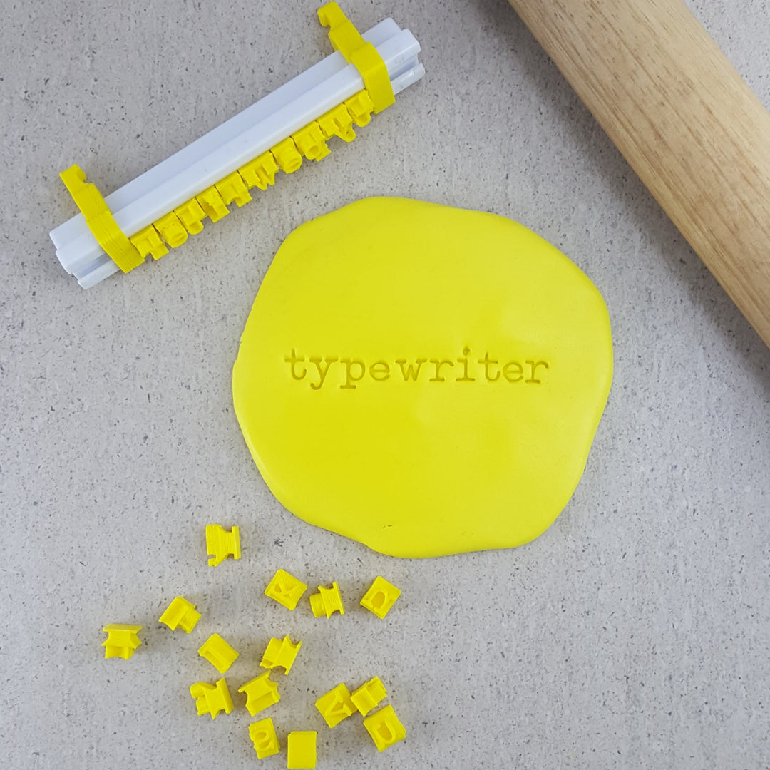 Custom Cookie Cutters Typewriter Letterpress Set - Lower Case