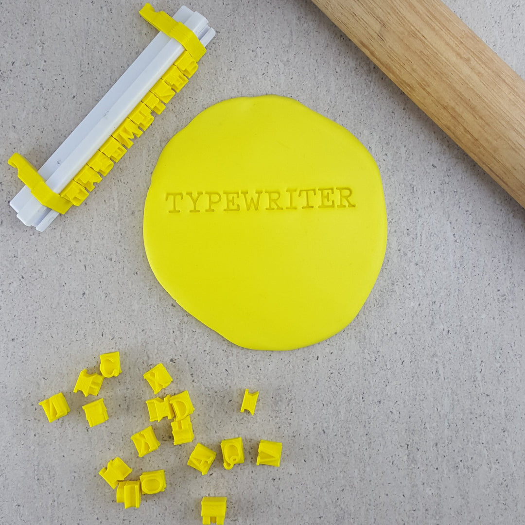 Custom Cookie Cutters Typewriter Letterpress Set - Upper Case