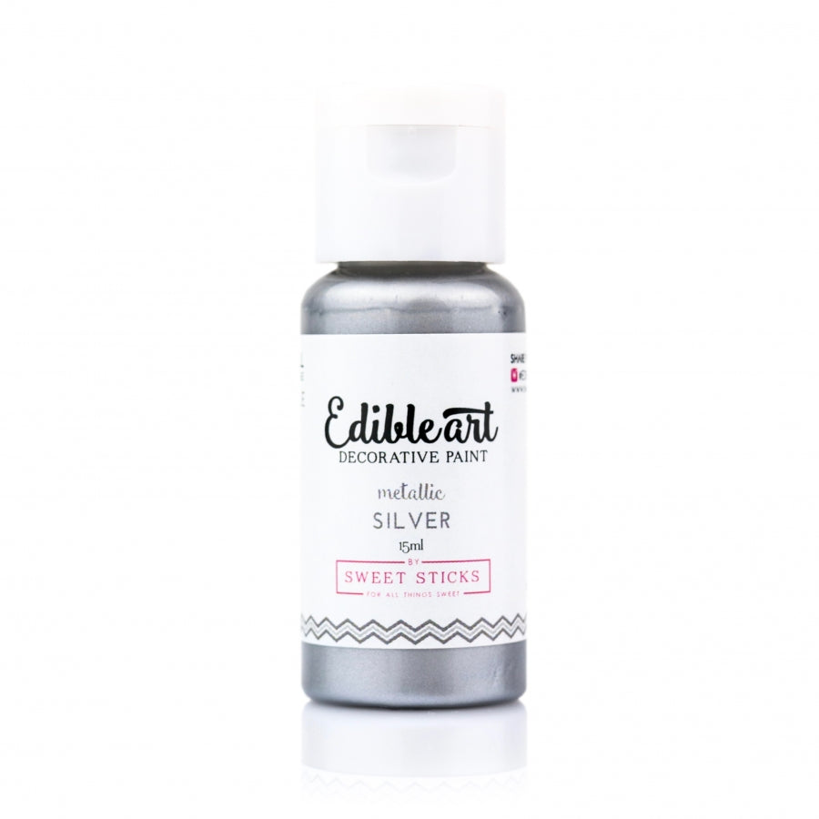 Edible Art Paint - Metallic Silver