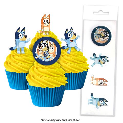 Edible Wafer Cupcake Toppers - Bluey