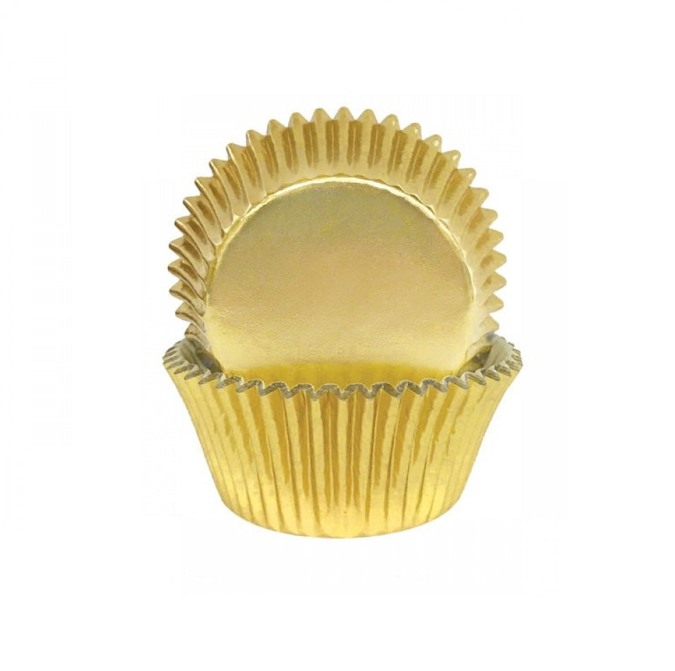 Gold Foil Baking Cups - Cupcake Cases (Small)