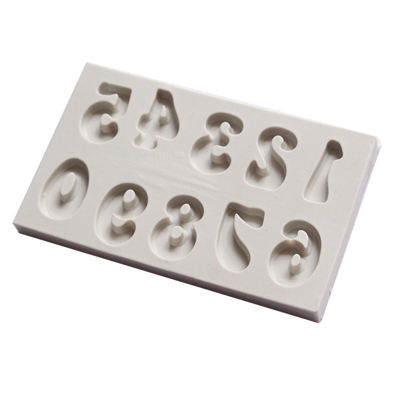 Groovy Font Silicone Mould - Numbers