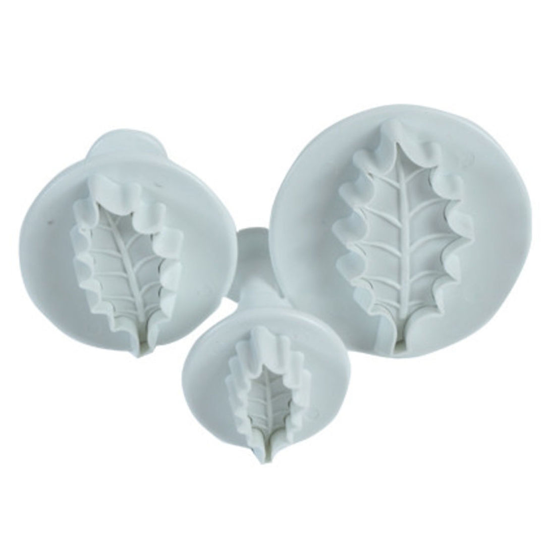 Holly leaf Plunger Cutter Set (3 Pack)