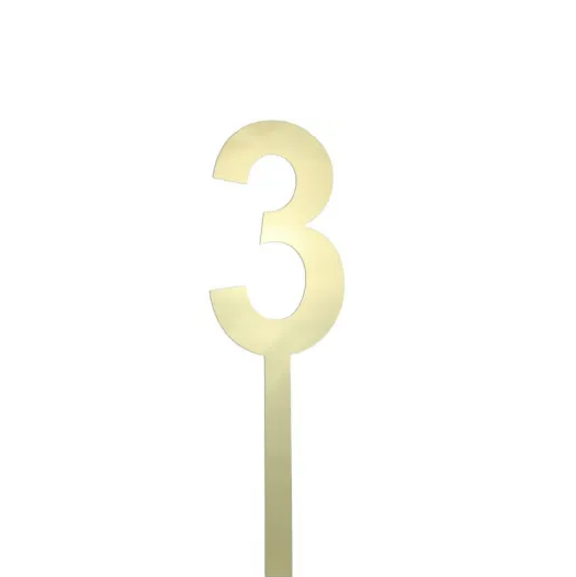 Large Number Cake Topper - 3