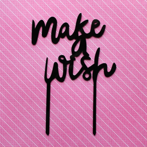 Make a Wish Acrylic Cake Topper