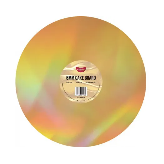 10" Round Cake Board 6mm - Iridescent Gold