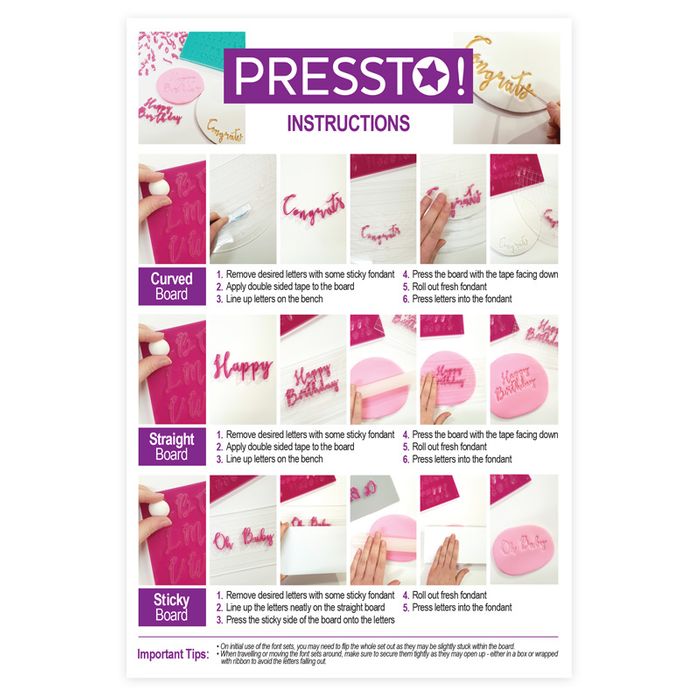 Pressto Alphabet & Number Embosser Stamp - Magical
