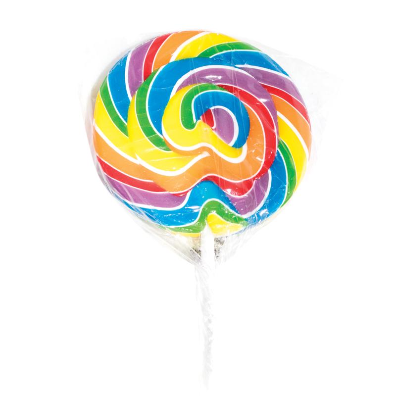 Rainbow Swirl Lollipops with Clear Plastic Sticks – YumJunkie