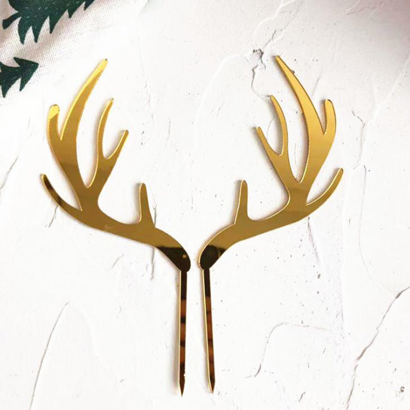 Reindeer Antlers Acrylic Cake Topper