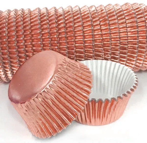 BULK Rose Gold Foil Baking Cups - Cupcake Cases x500