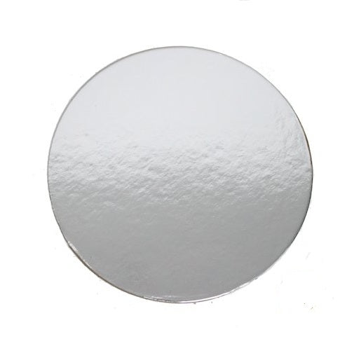 BULK 8" Round Cake Card 2mm - Silver x25