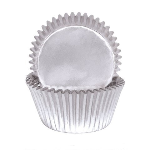 Silver Foil Baking Cups - Cupcake Cases (Standard)