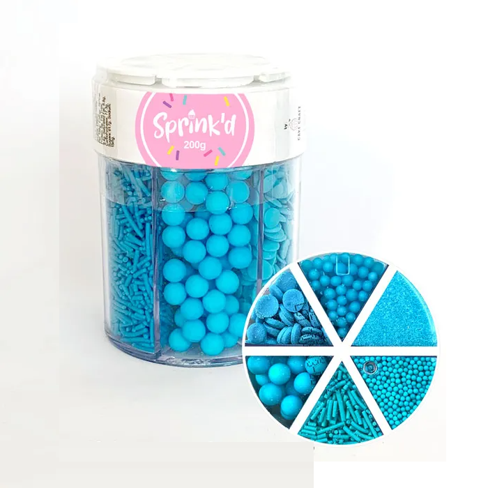 Sprink'd 6 Cavity Sprinkle Jar - Bright Blue