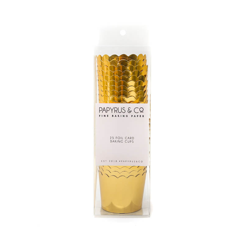 Papyrus & Co Straight Sided Baking Cups - Gold