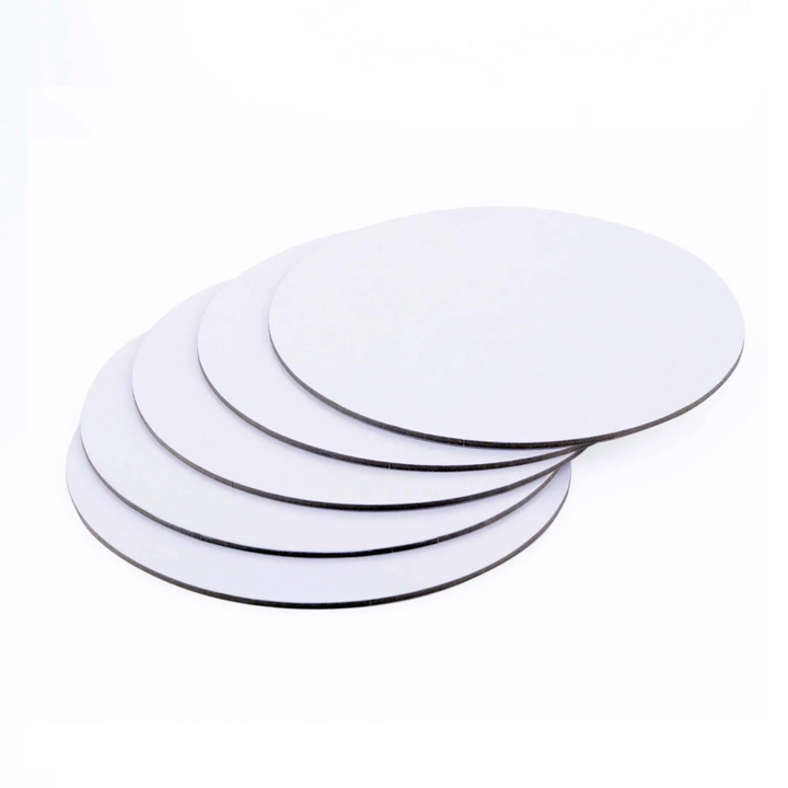 BULK 10" Round Cake Board - White - Pack of 5 (Matte 6mm)