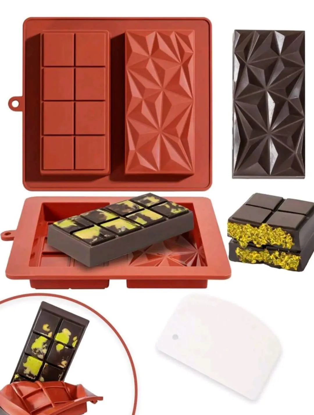 Large Chocolate Bar Mould Deep Dubai Thick