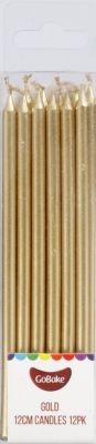 GoBake Candles Tall 12cm - Pearl Gold