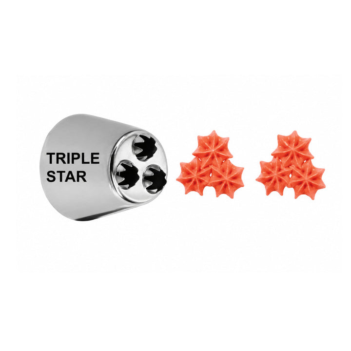 Wilton Triple Star Tip #2010, example of piped triple star clusters
