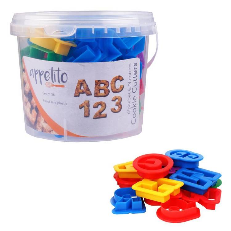 Appetito Small Alphabet and Number Cookie Cutters