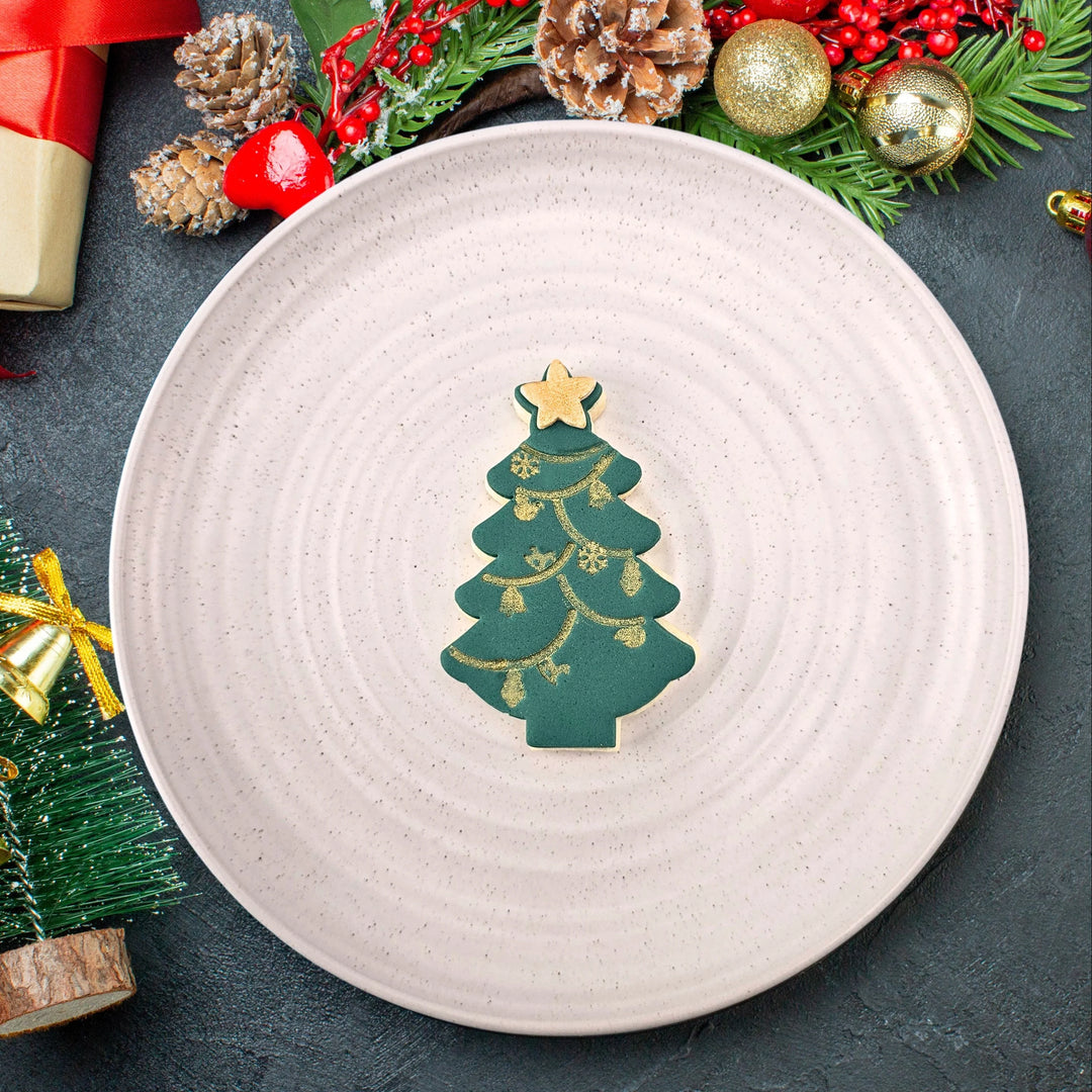 Custom Cookie Cutters Cutter and Embosser Set - Christmas Tree