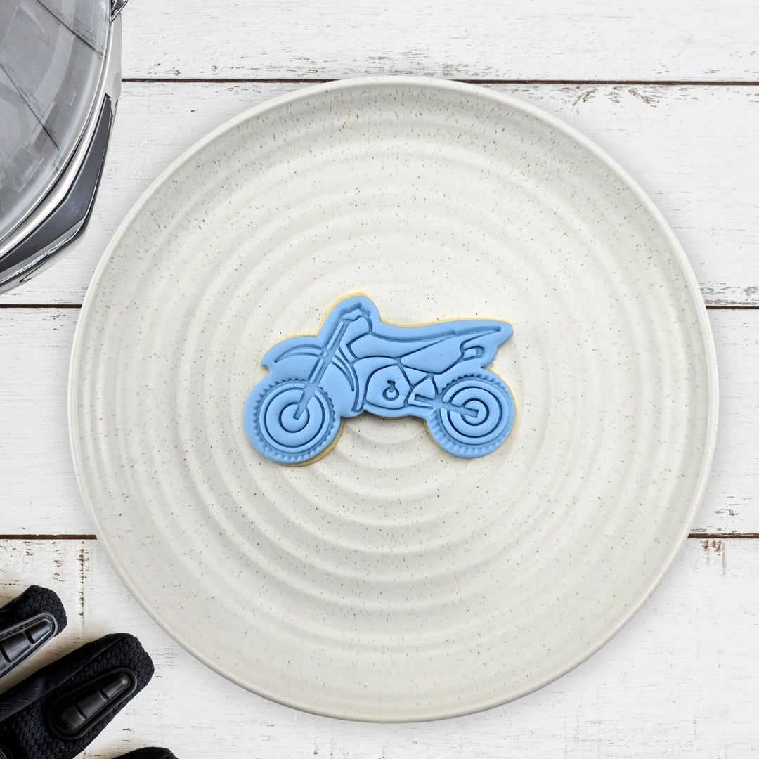 Custom Cookie Cutters Cutter and Embosser - Dirt Bike