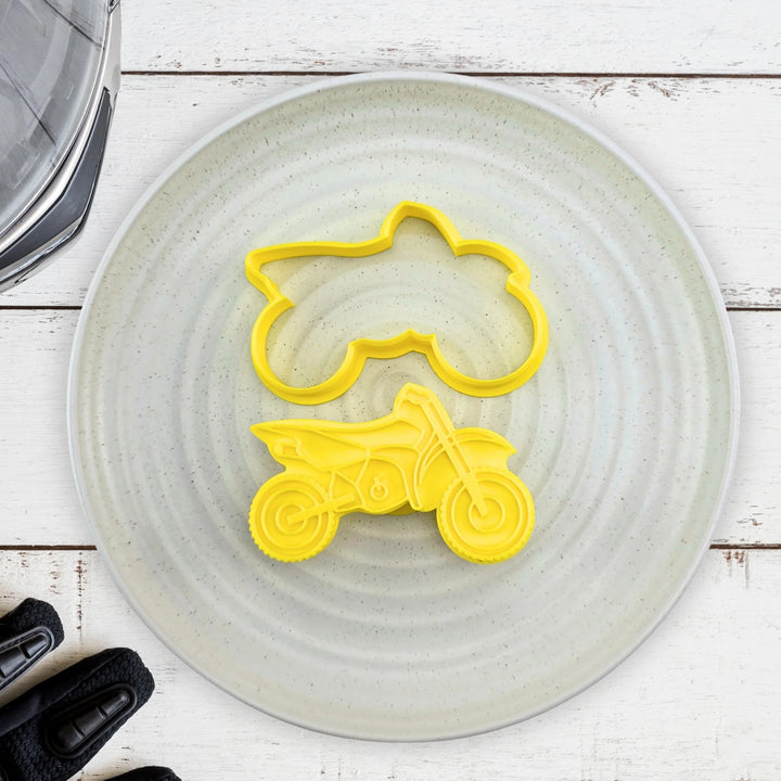 Custom Cookie Cutters Cutter and Embosser - Dirt Bike