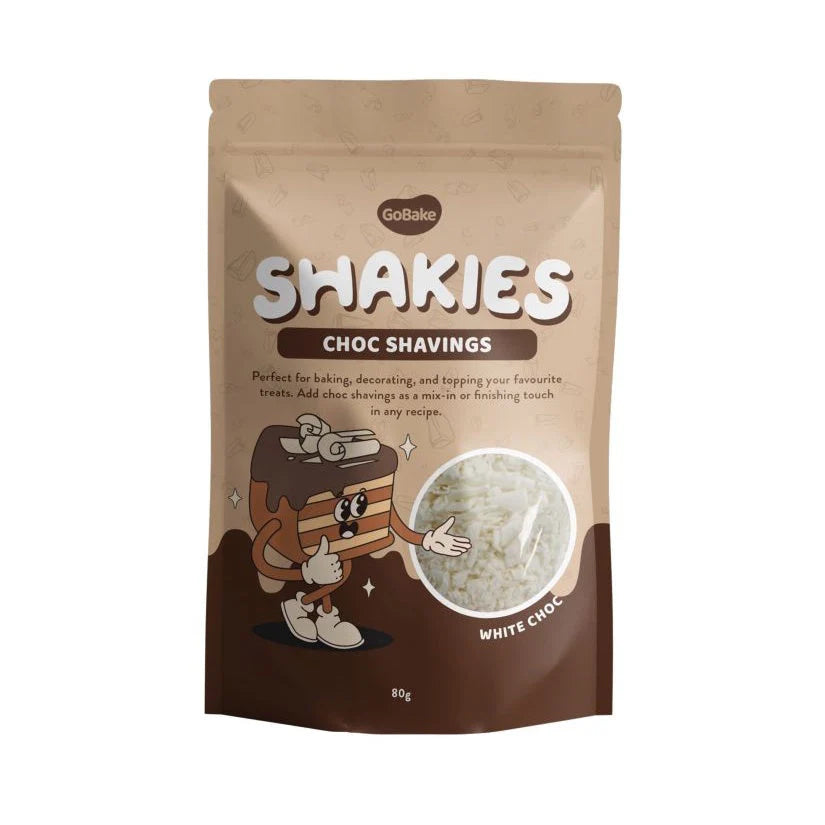 Go Bake Shakies Choc Shavings - White
