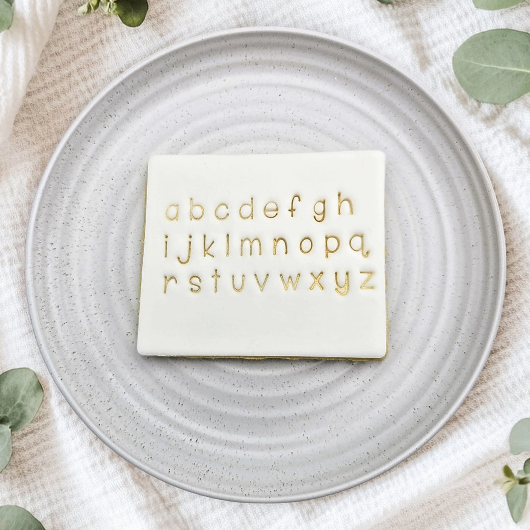 Custom Cookie Cutters Handwriting Letterpress Set - Lower Case