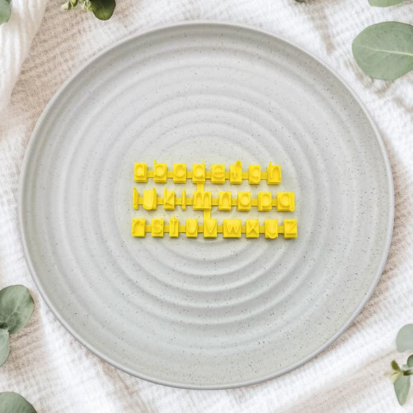 Custom Cookie Cutters Handwriting Letterpress Set - Lower Case