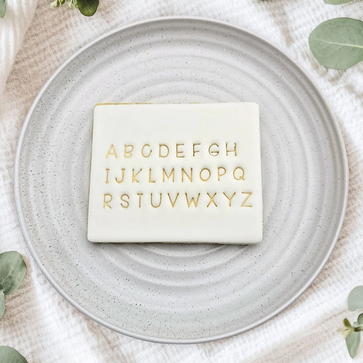 Custom Cookie Cutters Handwriting Letterpress Set - Upper Case