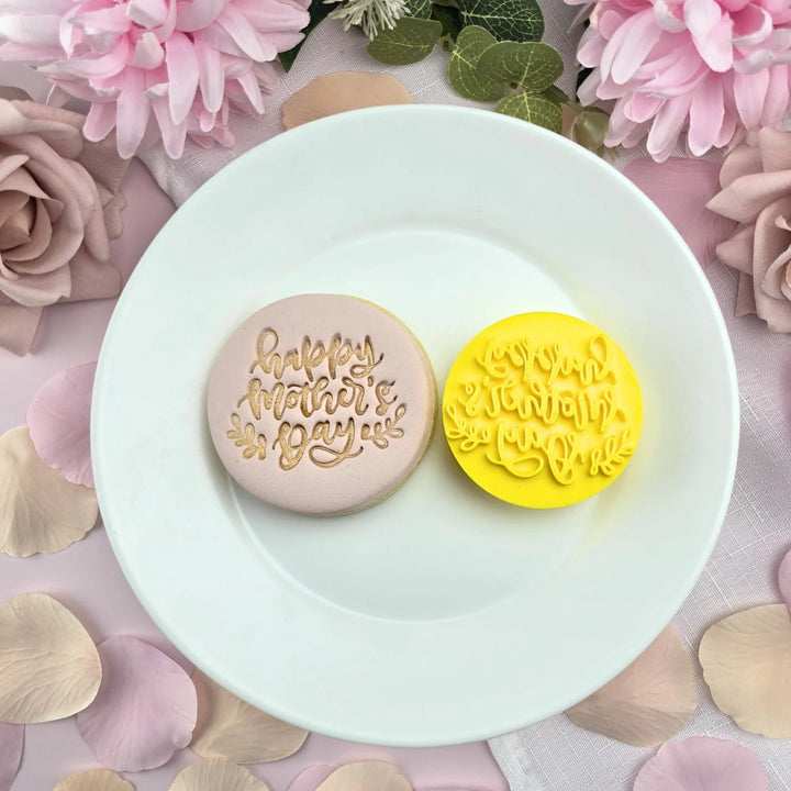 Custom Cookie Cutters Embosser - Happy Mothers Day v3