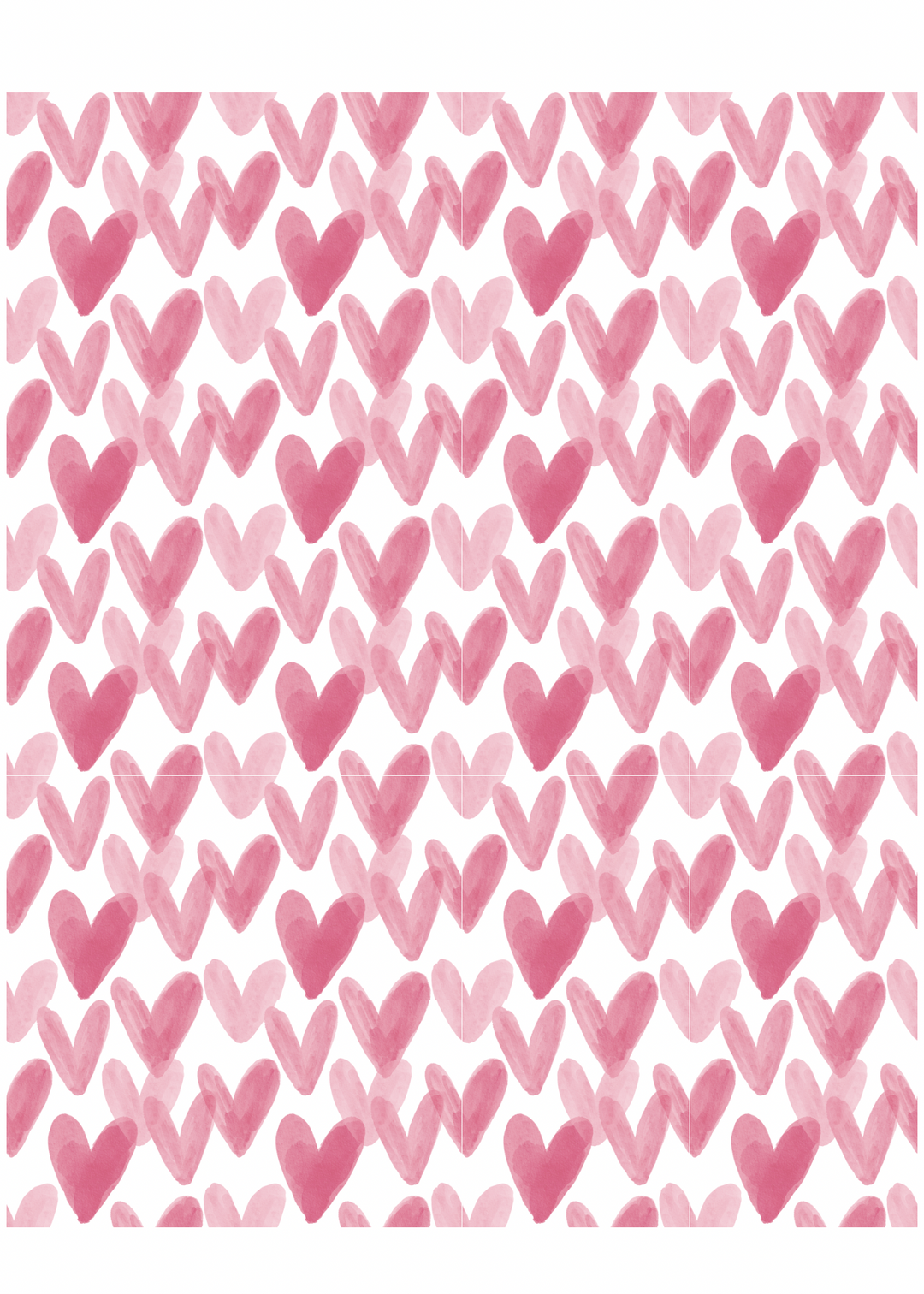 CW Chocolate/Meringue Transfer Sheet - Hearts