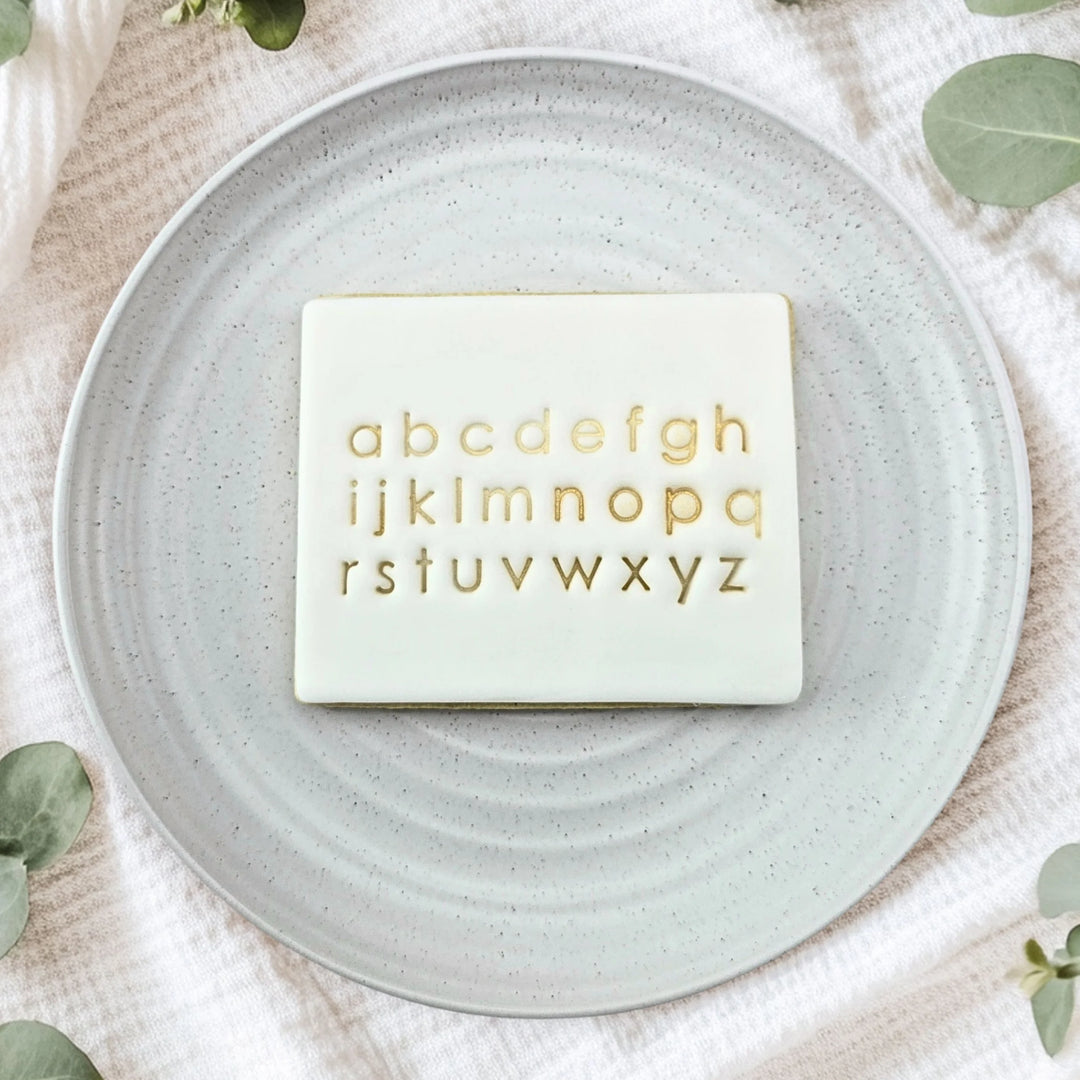 Custom Cookie Cutters Modern Letterpress Set - Lower Case