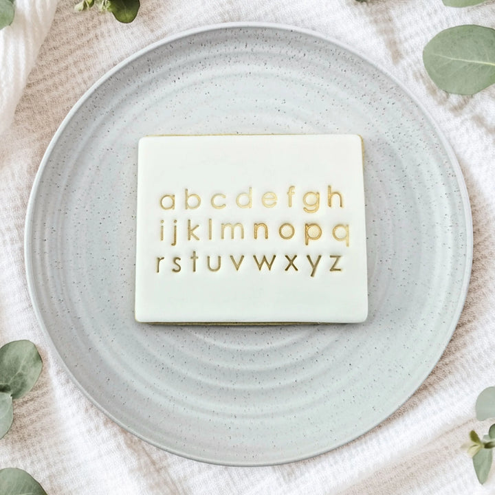 Custom Cookie Cutters Modern Letterpress Set - Lower Case