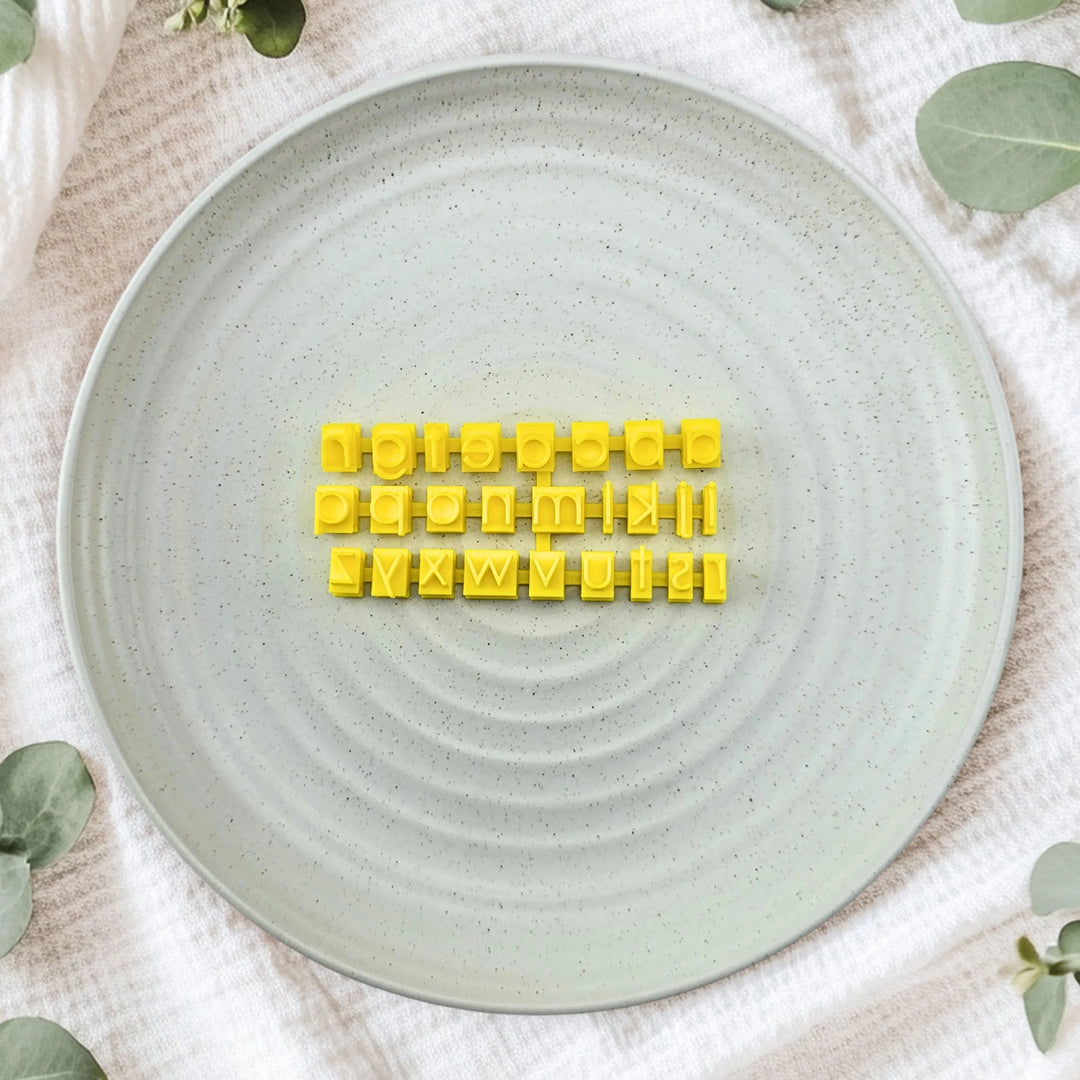 Custom Cookie Cutters Modern Letterpress Set - Lower Case