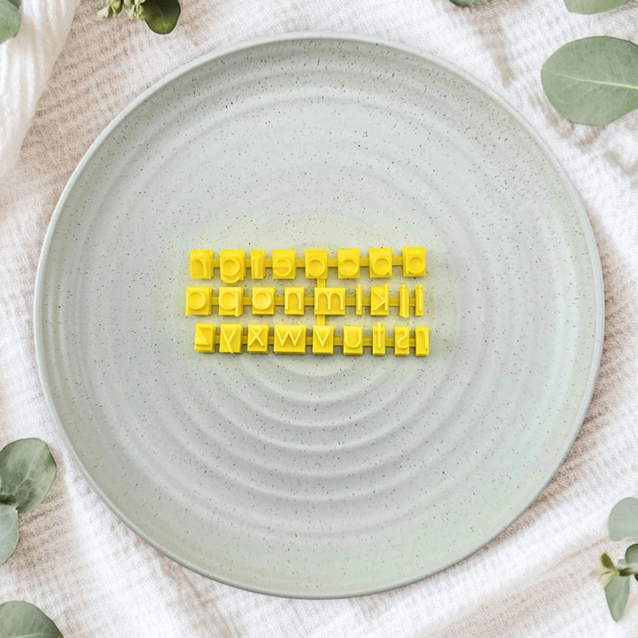 Custom Cookie Cutters Modern Letterpress Set - Lower Case