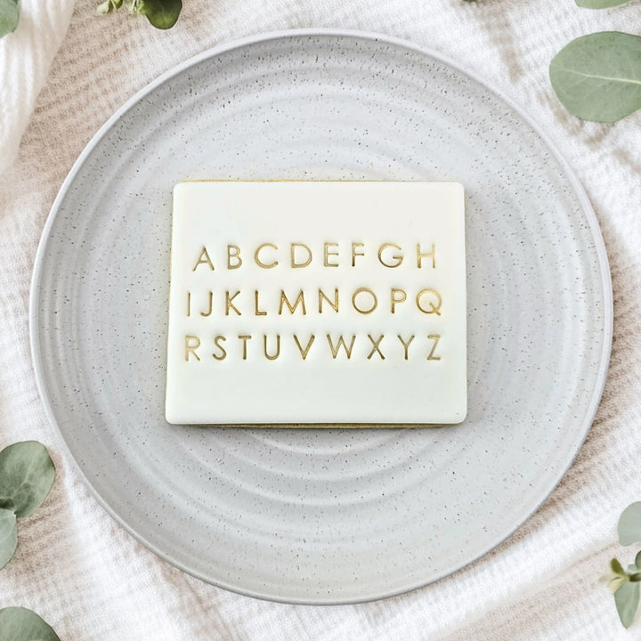 Custom Cookie Cutters Modern Letterpress Set - Upper Case