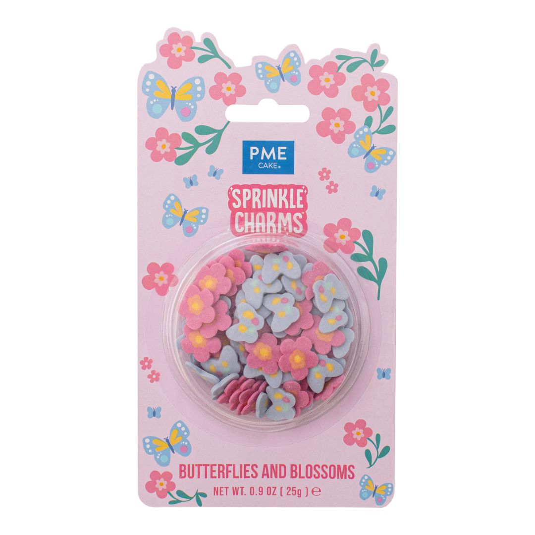 PME Butterflies and Blossoms Sprinkle Charms 25g