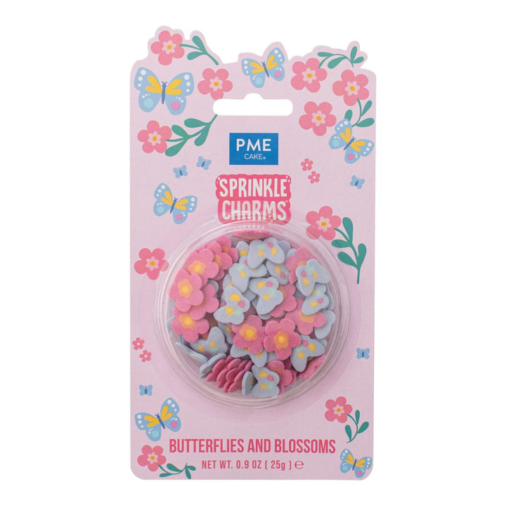 PME Butterflies and Blossoms Sprinkle Charms 25g