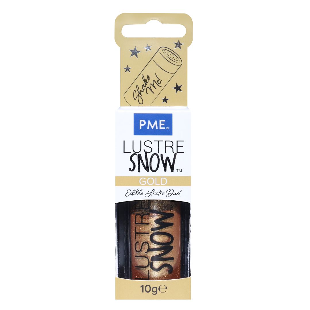 PME Lustre Snow - Gold edible lustre dust shaker bottle