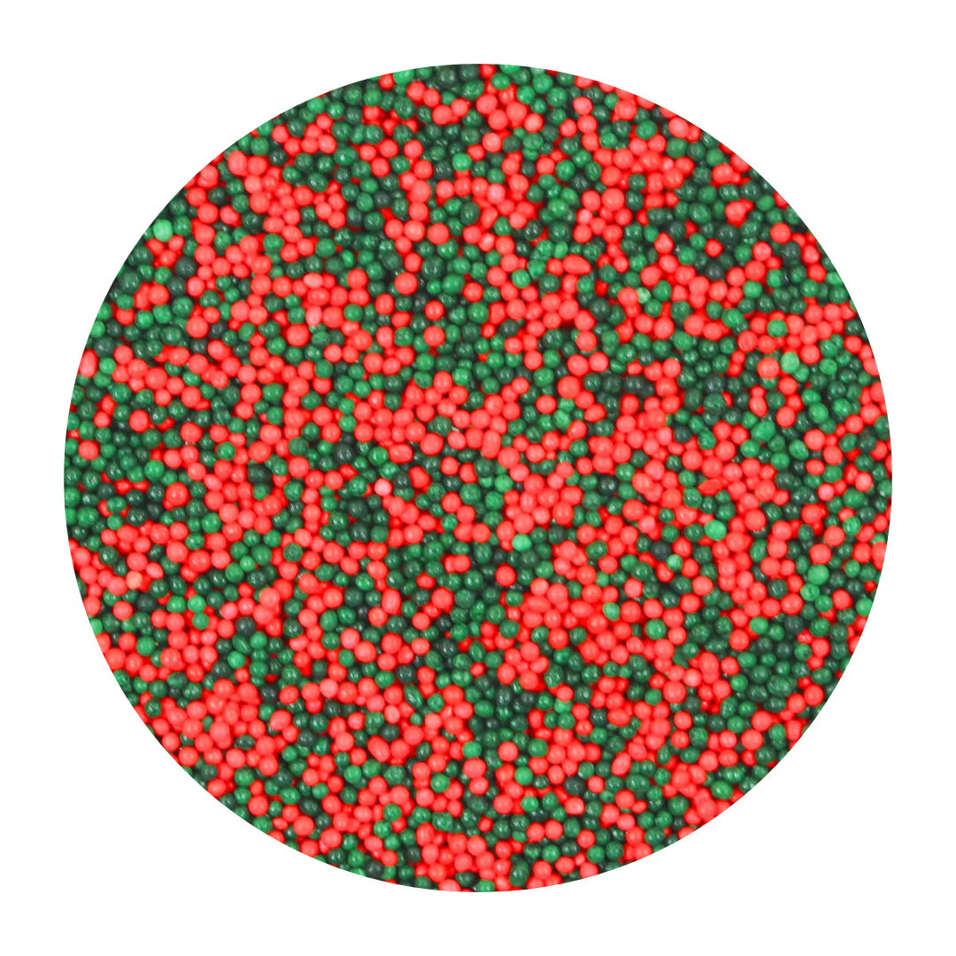 Nonpareils 100s & 1000s Christmas Sprinkles - Red & Green
